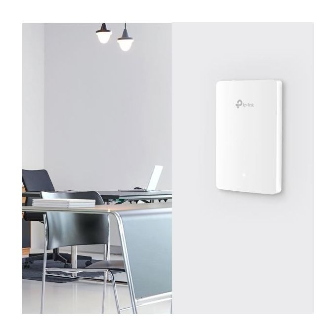 TP-Link EAP615-WALL Omada Access Point Wi-Fi 6 AX1800 Dual Band 1774 Mbit-s PoE 4 Porte Gigabit colore Bianco