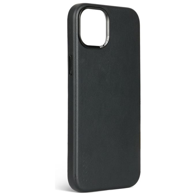 DECODED 15 PLUS Cover in Pelle Pieno Fiore Compatibile con MagSafe per iPhone 15 Plus colore Nero