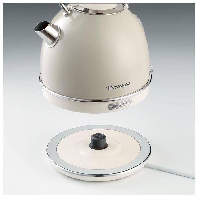 Ariete Bollitore Vintage 287703 1.7lt, Spegnimento Automatico, Beige