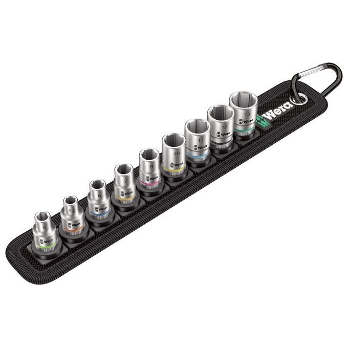 Wera Belt A 4 Zyklop 1-4 Set Chiavi a Bussola con Attacco da 1-4'' 9 Pezzi