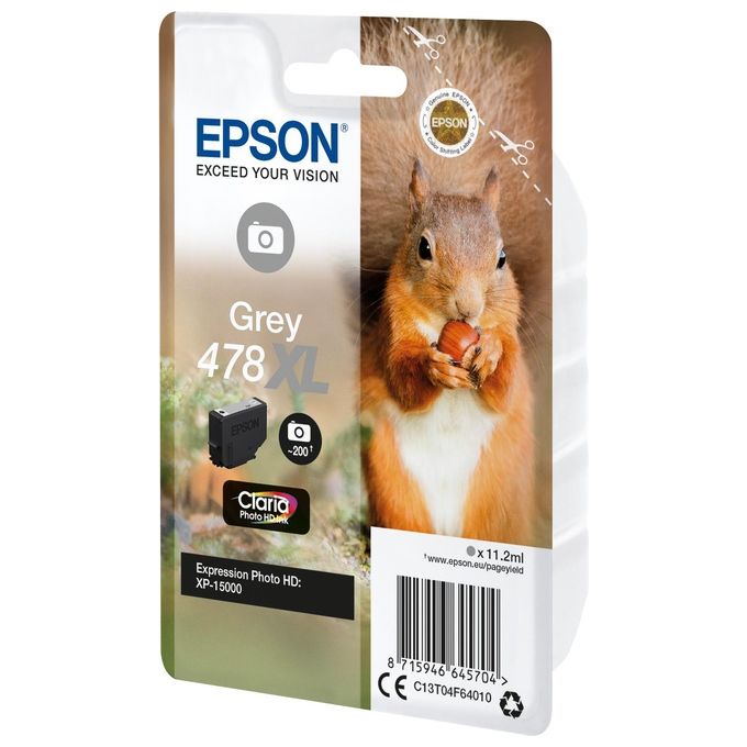 Epson Photo Hd 478XL Scoiattolo Cartuccia d'Inchiostro Grigio