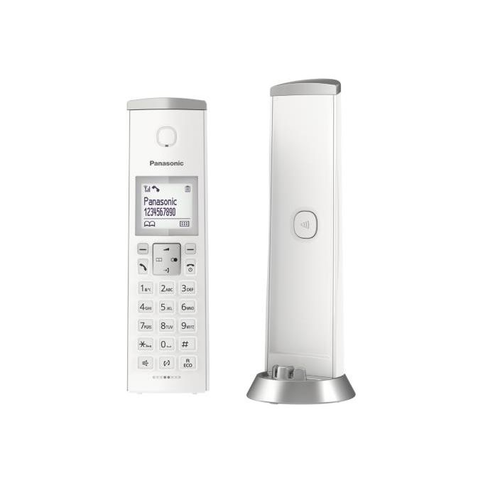Panasonic KX-TGK210JTB Cordless Design Dect-Gap Display 1,5'' Blocco chiamate Rubrica Vivavoce Bianco