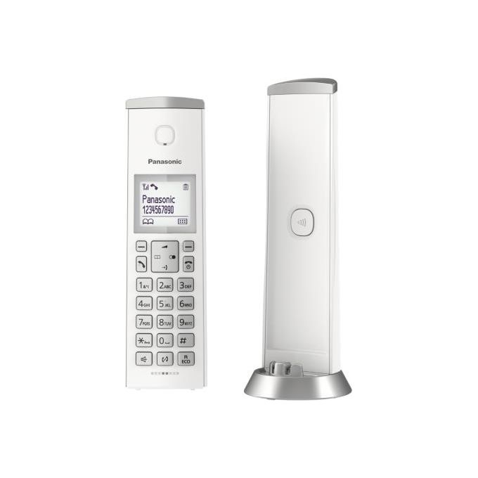 Panasonic KX-TGK210JTB Cordless Design Dect-Gap Display 1,5'' Blocco chiamate Rubrica Vivavoce Bianco