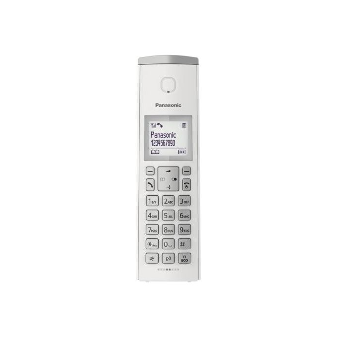 Panasonic KX-TGK210JTB Cordless Design Dect-Gap Display 1,5'' Blocco chiamate Rubrica Vivavoce Bianco