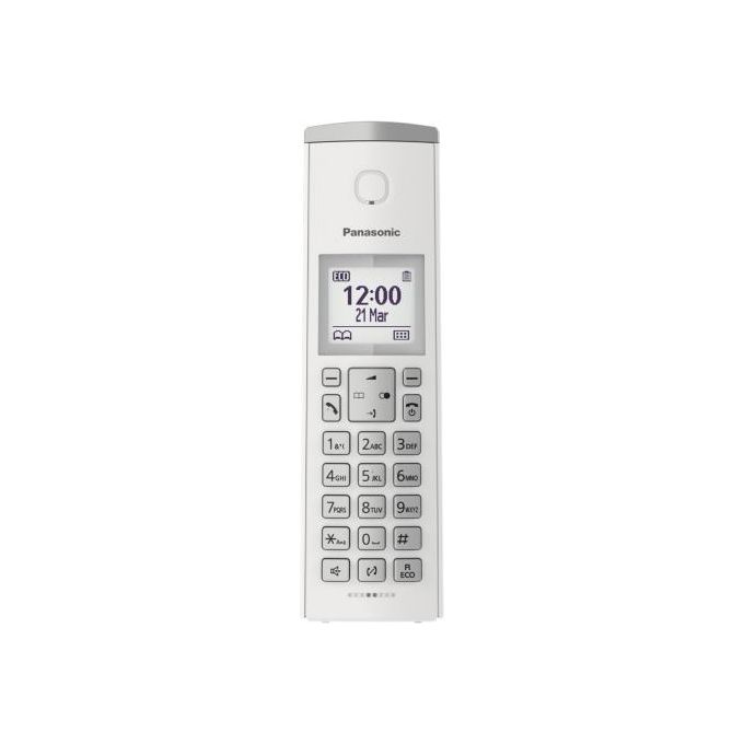 Panasonic KX-TGK210JTB Cordless Design Dect-Gap Display 1,5'' Blocco chiamate Rubrica Vivavoce Bianco