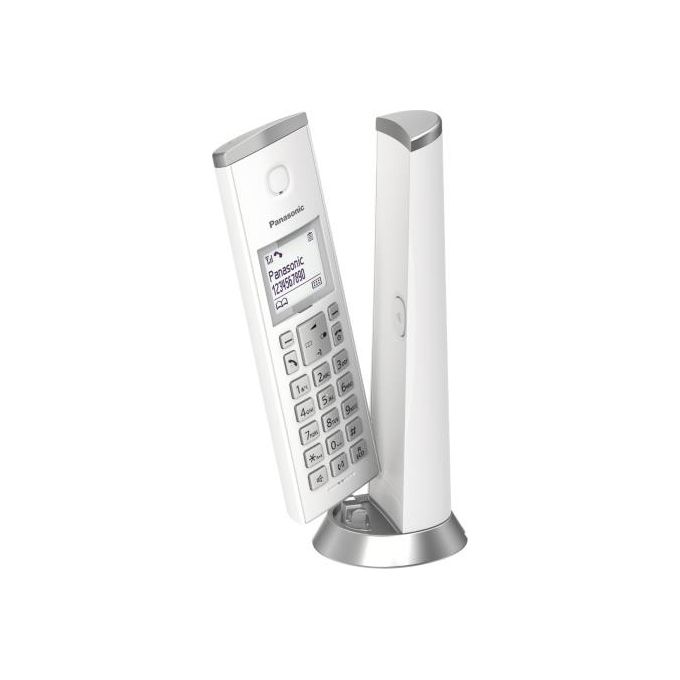 Panasonic KX-TGK210JTB Cordless Design Dect-Gap Display 1,5'' Blocco chiamate Rubrica Vivavoce Bianco