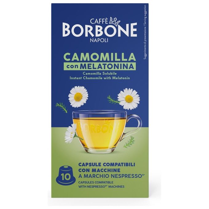 Borbone Confezione 10 Capsule Camomilla e Melatonina