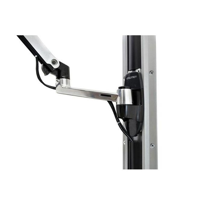 Ergotron Braccio LX per tastiera, polished aluminum, portata max 2.2Kg, sollevamento 33cm, inclinazione 80°, rotazione sx-dx 360°