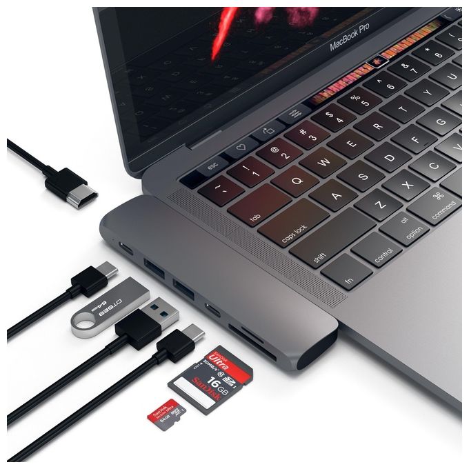 Satechi Hub Adattatore Type-C Pro 4K HDMI Space Gray