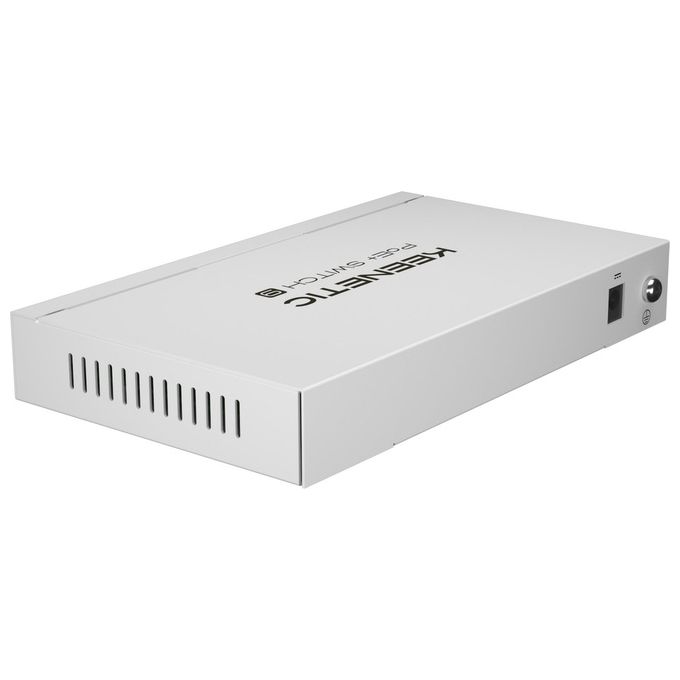 Keenetic KN-4710-01-EU PoE+ Switch 9 Switch Non Gestito 9 Porte Gigabit 8 Porte PoE+ 120W 18 Gbps colore Bianco