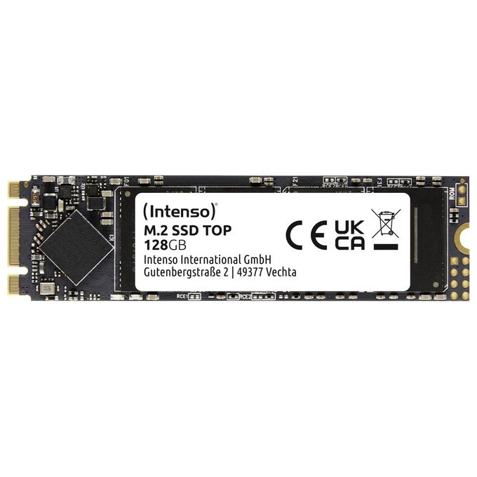 Intenso 3832430 Top Performance SSD Interno M.2 2280 128 GB SATA III fino a 520 MB-s lettura fino a 500 MB-s scrittura colore Nero