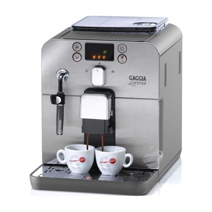 Gaggia brera macchina caffe' automatica espresso cappuccino grani macinato argento