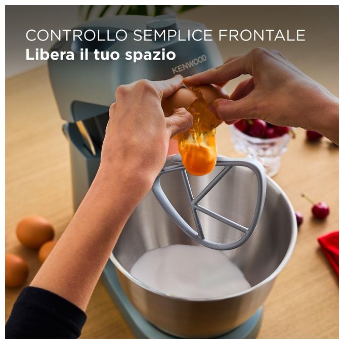 Kenwood KZM35.000GY Go Impastatrice Planetaria 800W 4L 6 Velocita' 3 Ganci Miscelazione colore Blu