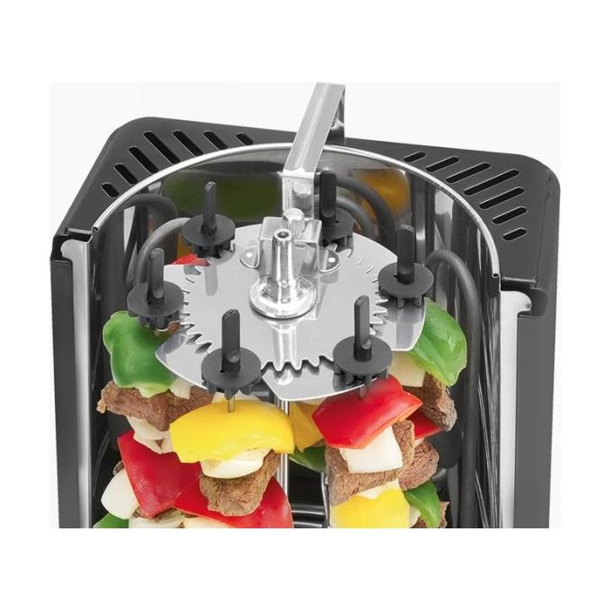 Clatronic DVG 3686 Kebab Multigrill Elettrico Verticale 1400 W Spiedi Rotanti colore Nero