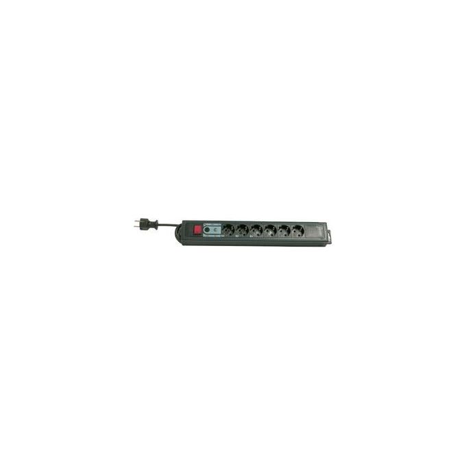 REV 0015653513 Supraguard Barra Protettiva 6 Prese con Protezione da Sovratensione 3 Prese Isolate 2,8 m colore Antracite