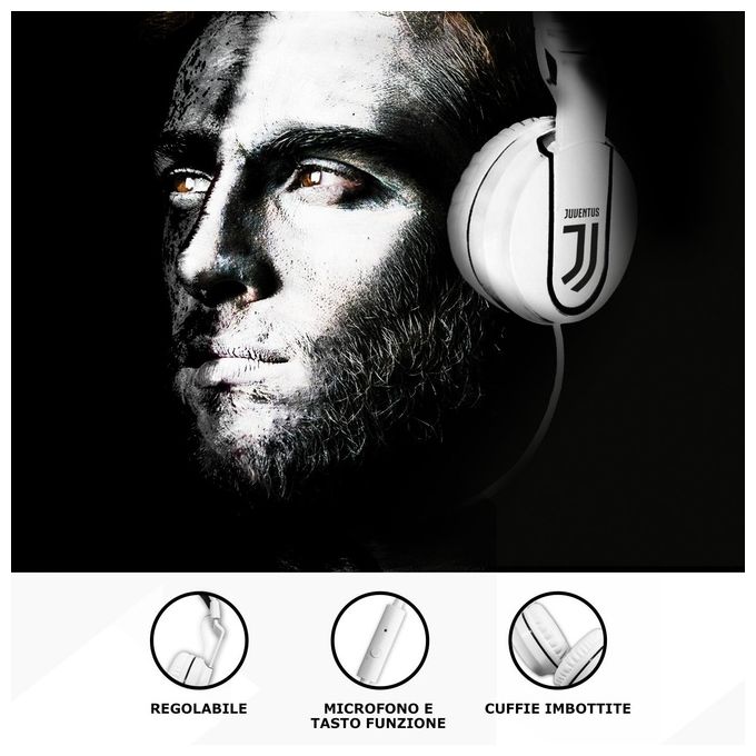Techmade Cuffie On-Ear Ufficiali Juventus