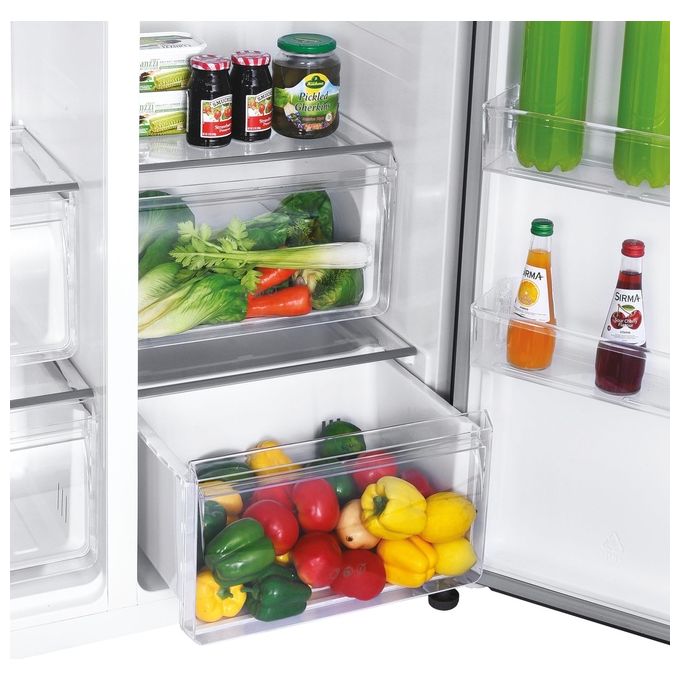 Candy CHSVN-174X Frigorifero Side by Side 532 L 177 cm Classe E 39 dB No Frost colore Acciaio Inox