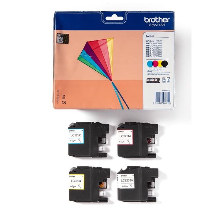 Brother Cartucca Ink-jet Lc223 Valbp kit 4 cart per Multifunzione-j4620dw-j5320dw-j5620dw-j5720dw