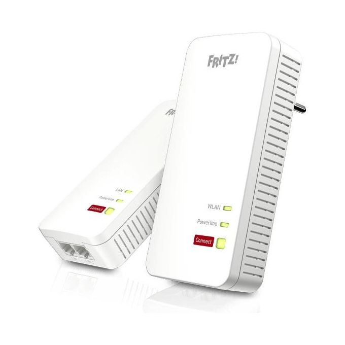 FRITZ! 20003038 Powerline 1240 AX Kit Adattatori Powerline Wi-Fi 6 1200 Mbit-s Gigabit Ethernet HomePlug AV2 2 pz colore Bianco