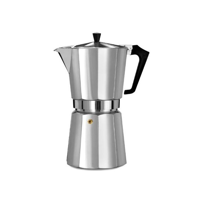 Pezzetti Italexpress Caffettiera Moka 6 Tazze Alluminio-Nero