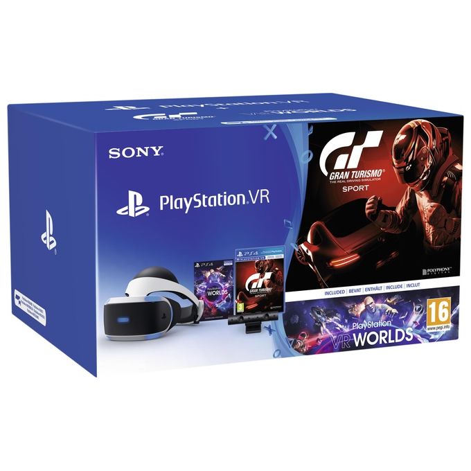 PlayStation VR con Camera V2 VR Worlds e GT Sport