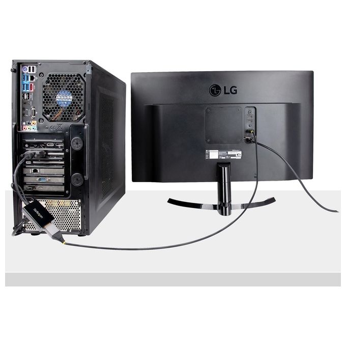 StarTech.com DVI2DP2 Adattatore DVI a DisplayPort Risoluzione 1920x1200 Alimentato USB colore Nero