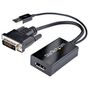 StarTech.com DVI2DP2 Adattatore DVI a DisplayPort Risoluzione 1920x1200 Alimentato USB colore Nero