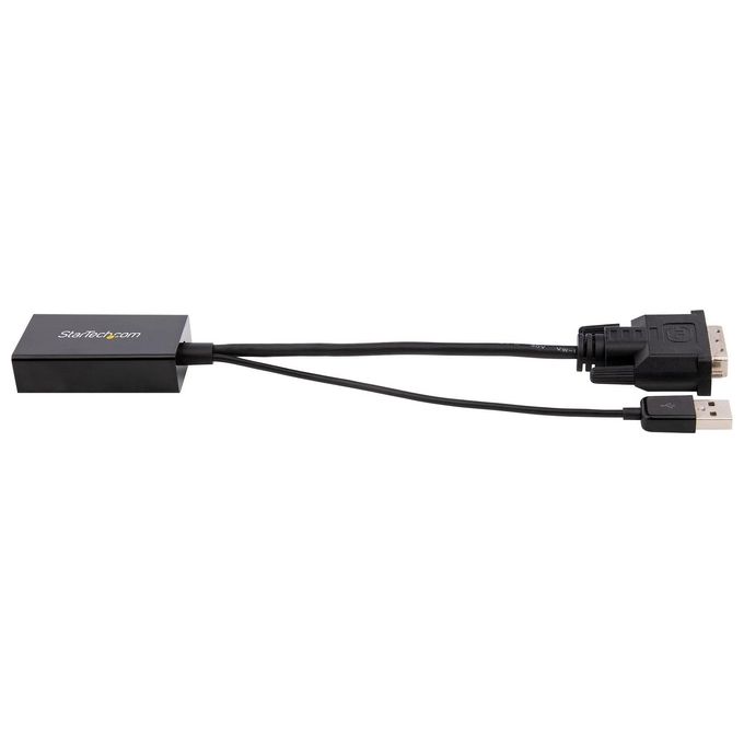 StarTech.com DVI2DP2 Adattatore DVI a DisplayPort Risoluzione 1920x1200 Alimentato USB colore Nero