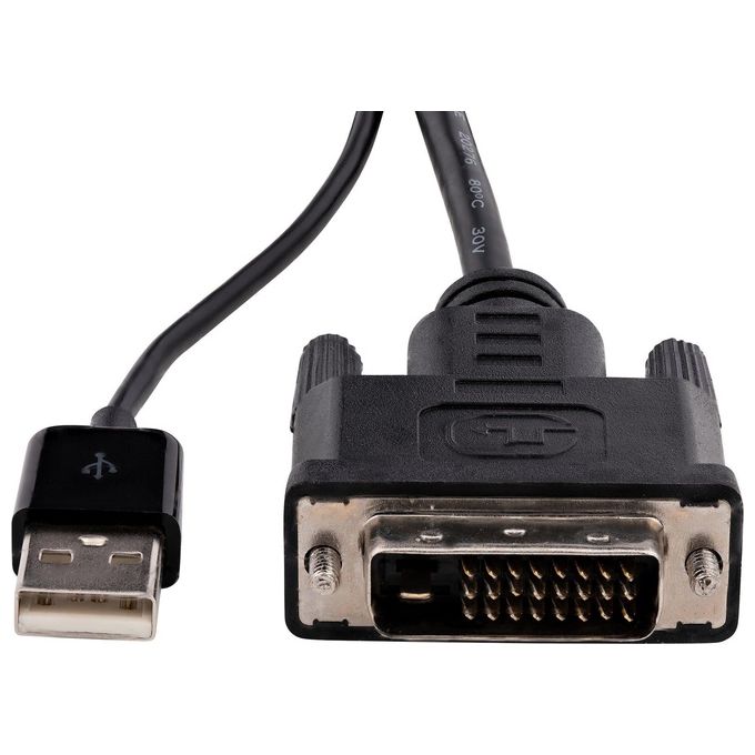StarTech.com DVI2DP2 Adattatore DVI a DisplayPort Risoluzione 1920x1200 Alimentato USB colore Nero