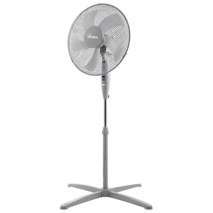 Ardes AR5ST40PG Steelo Ventilatore a Piantana 40 cm 50W 3 Velocita' Oscillazione Automatica 52 dB colore Grigio