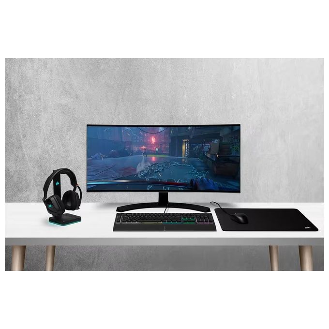 Corsair CH-9226765-IT K55 RGB PRO Tastiera Gaming a Membrana Cablata QWERTY Layout IT LED RGB 5 Zone 6 Macro Tasti IP42 colore Nero