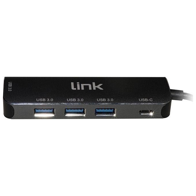 Link Hub Usb-C con 4 Porte Usb e Porta Usb-C Femmina Pd per Ricarica Dispositivi