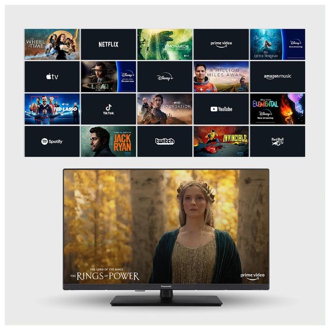 Panasonic TV-32S50AEZ Serie S50 Smart TV LED HD 32'' Fire OS HDR10 Wi-Fi Bluetooth colore Nero