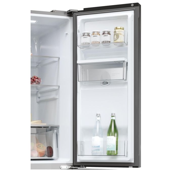 Haier HCR3818EWPT Cube 83 Frigorifero Americano Side by Side 463 L 181,5 cm Classe E 35 dB Total No Frost Dispenser Acqua colore Antracite