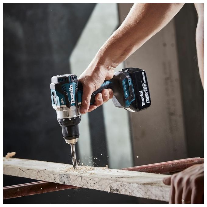 Makita DDF489Z Trapano Avvitatore a Batteria 18V Brushless 2 Velocita' Meccaniche 21 Livelli di Coppia Mandrino 13 mm Luce LED XPT Protezione Polvere Acqua colore Verde
