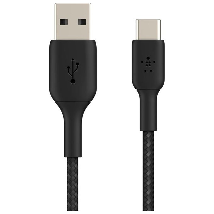 Belkin Boost Charge Cavo Usb-C Intrecciato Usb-C-Usb-A Cavo 15cm Rivestito Nero