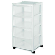 Stefanplast Cassettiera Libera 4 Cassetti Bianco