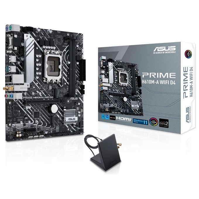 ASUS 90MB1C80-M0EAY0 PRIME Scheda Madre Intel H610 LGA 1700 micro ATX DDR4 Wi-Fi 5 Bluetooth 5.0 colore Nero