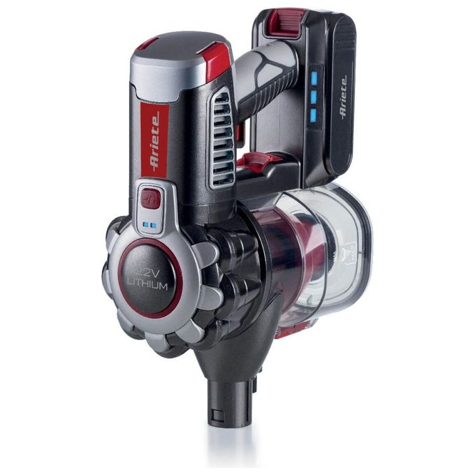 Ariete 2757 Scopa Elettrica Cordless 2 in 1 Ciclonica Senza Sacchetto 1 L 120W autonomia 45 min colore Rosso