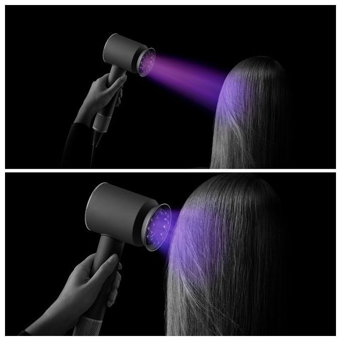 Dyson 515276-01 Supersonic Nural Asciugacapelli 1600W Motore V9 3 Velocita' 4 Temperature con Accessori colore Blu Arancione