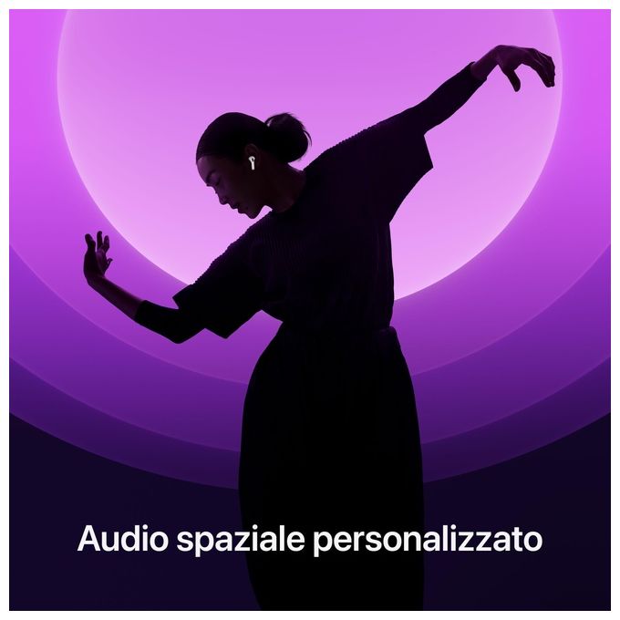 Apple MXP63ZM-A AirPods 4 Auricolari In-ear Bluetooth 5.3 Chip H2 Audio Spaziale IP54 USB-C autonomia 30h colore Bianco