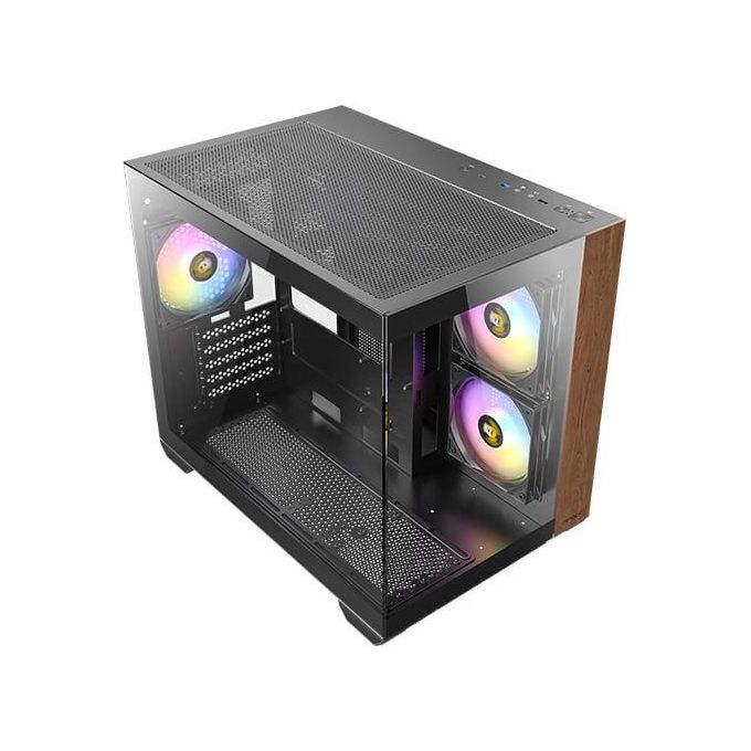 Antec CX600M Wood ARGB Midi Tower con Vetro Temperato e Finiture in Legno colore Nero