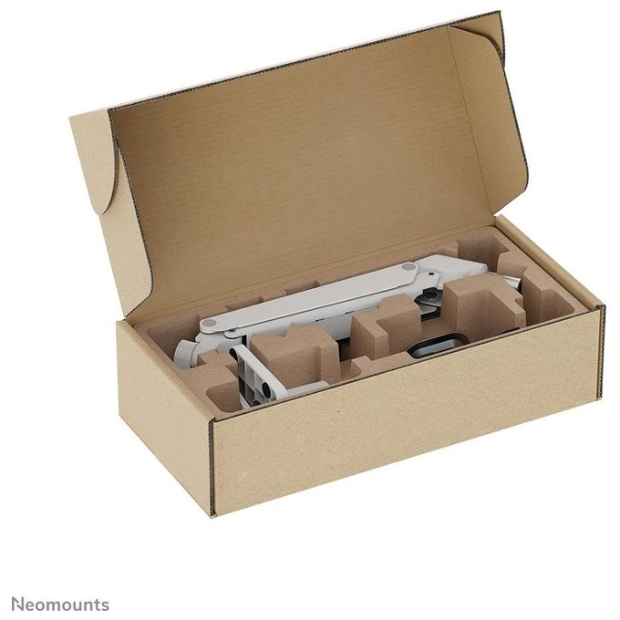 Neomounts W128881660 DS70-250WH1 Supporto da Scrivania per Monitor 17''-35'' Portata 9 Kg Regolazione Altezza 21,5-49,5 cm con Molla a Gas colore Bianco