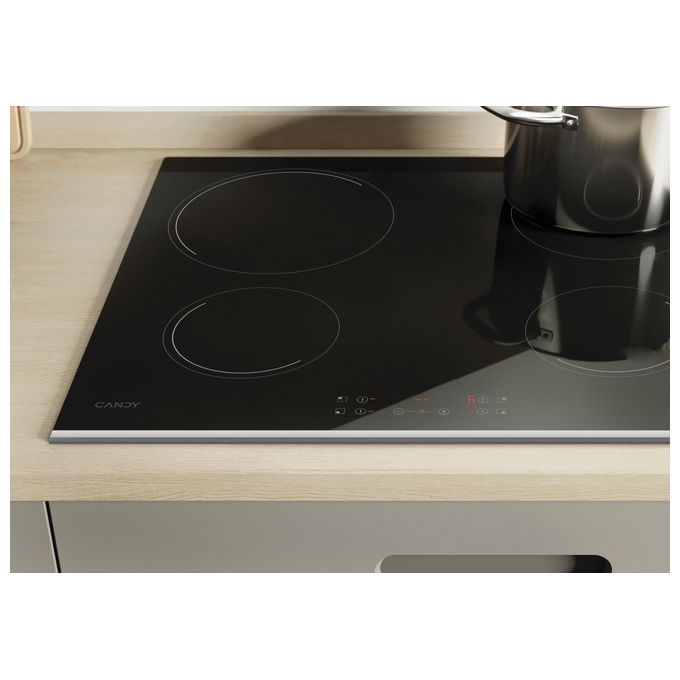 Candy CH64XB Piano cottura 4 Zone 60 cm Nero