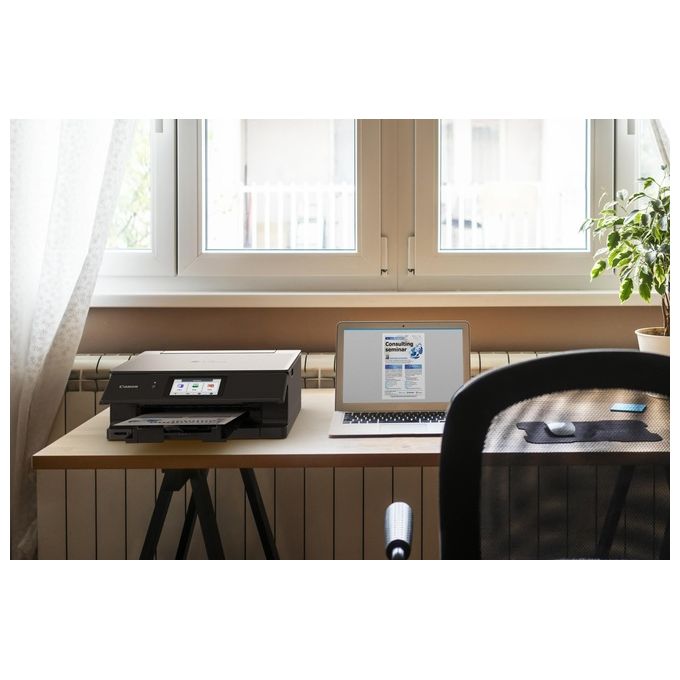 Canon TS8750 Stampante Multifunzione Inkjet 6 Inchiostri Separati Wi-Fi Touchscreen 4.3 Pollici Stampa Fronte Retro Automatica colore Nero