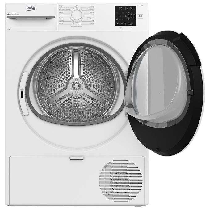 Beko BMTR38W Asciugatrice Pompa di Calore 8 Kg Classe D 15 Programmi 64 dB (85x60x55 cm) colore Bianco