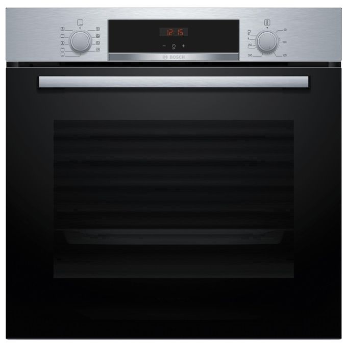 Bosch HBA534BS3 Serie 4 Forno da incasso Elettrico Ventilato 71 L Classe A+ HotAir 3D Grill Funzione Pizza Pulizia Idrolitica (60x60x55 cm) colore Acciaio inox