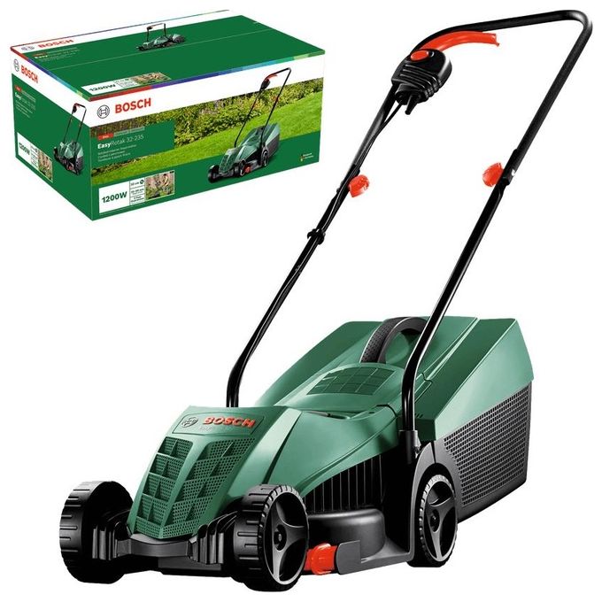 Bosch 06008A6303 EasyRotak Tosaerba Elettrico 1200 W Larghezza Taglio 32 cm Cesto 31 L fino a 250 m² colore Verde