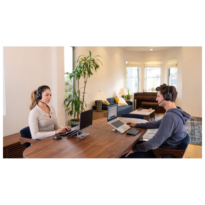 Kensington K83452WW Cuffie over-ear Bluetooth H3000 Cancellazione Rumore Attiva con AI Durata Batteria 60 h Connessione Bluetooth 5.2 colore Nero