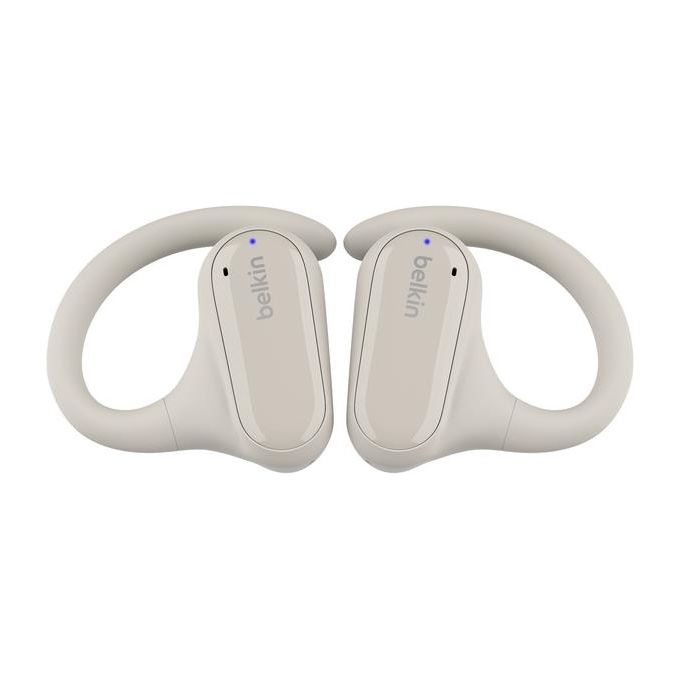 Belkin AUC013CTSA SoundForm ClearFit Auricolari Wireless Open-Ear con Bluetooth 5.3 Resistenza all'Acqua IPX5 8 Ore di Autonomia Ricarica Rapida USB-C colore Sabbia